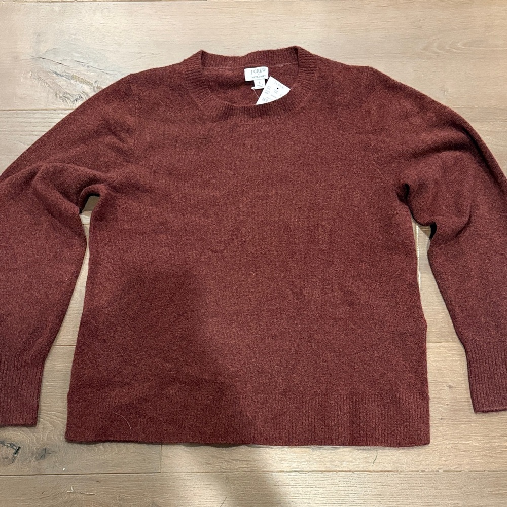 J. Crew NWT women’s  Burgundy Crewneck Sweater